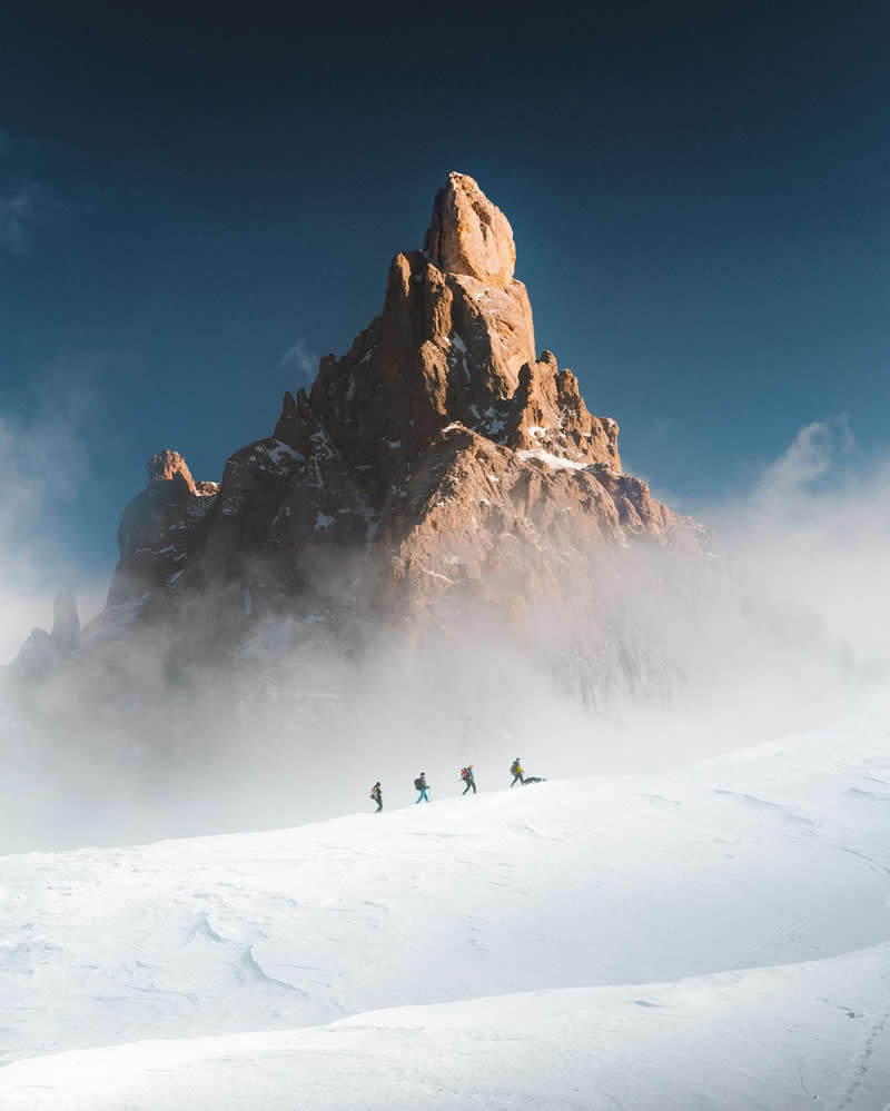 Wintry scenes along the foothills of Cimon Della Pala (3184m) - Outdoor Adventure Landscape Photography by Chris