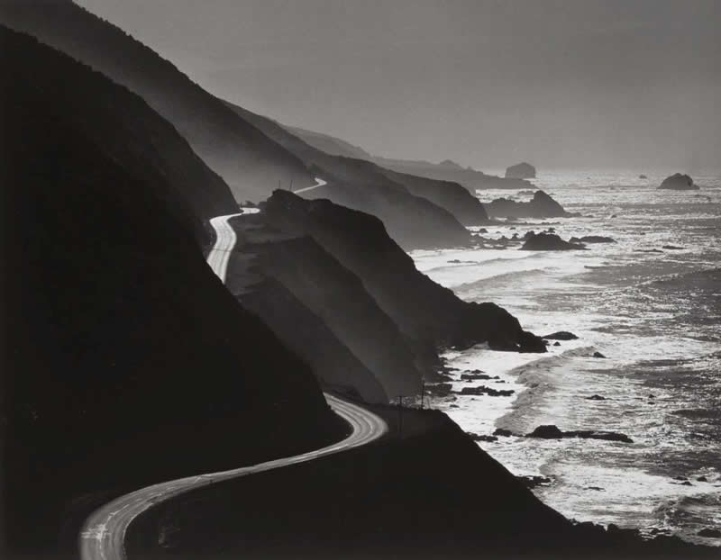 Highway, Big Sur, California, 1966 - Soulful Black and White Photos