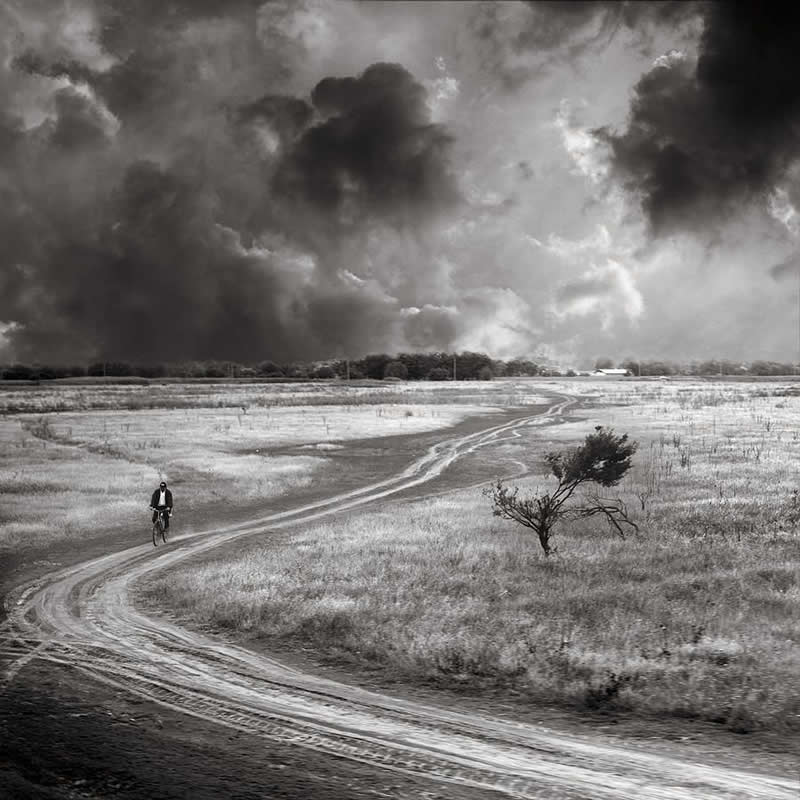 The bicyclist, 2009 - Soulful Black and White Photos