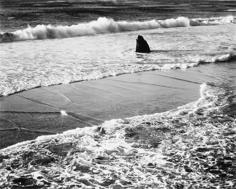 Double Surf, Garrapata Beach, Sur Coast, 1966 - Soulful Black and White Photos