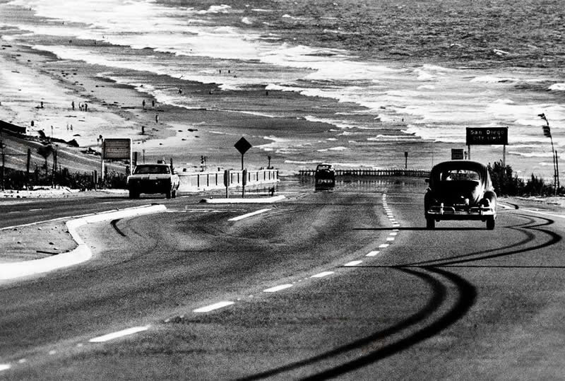 San Diego coastline, 1968 - Soulful Black and White Photos