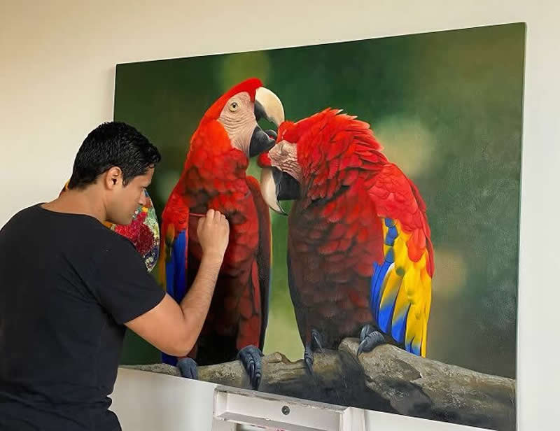 Realistic Bird Paintings by Petterson Silva