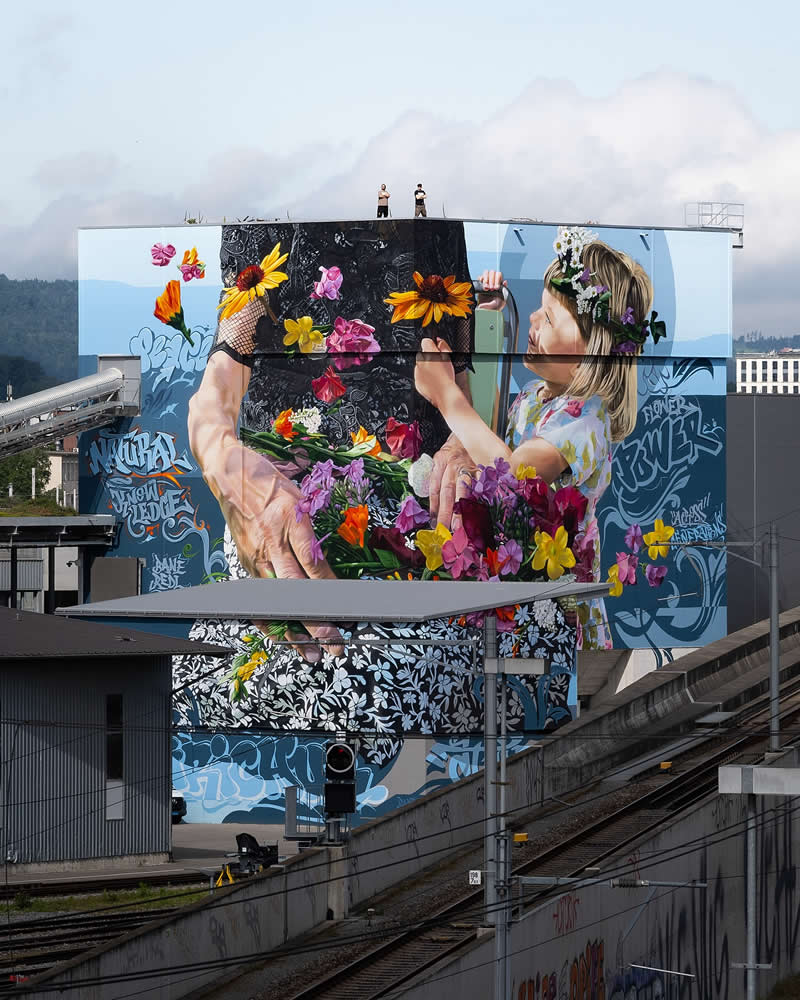 Flower Power - Stinger Missile - Street Artworks by Fabian Bane Florin