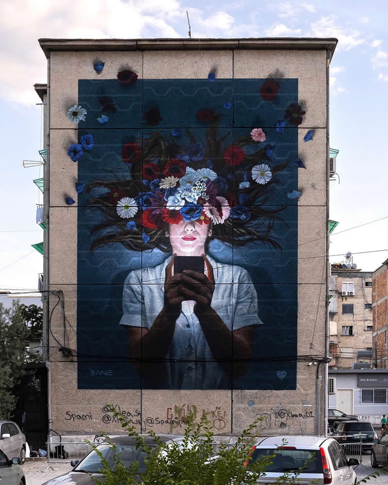 Perception, Tirana Mural Festival, Albania - Street Artworks by Fabian Bane Florin