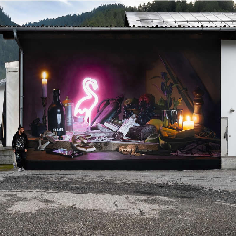 Prettygau Still Life, Lunden - Street Artworks by Fabian Bane Florin