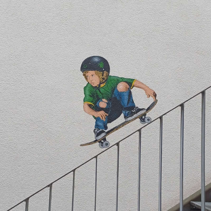 Minimalist Street Artworks by JPS That Bring Humor to City Walls