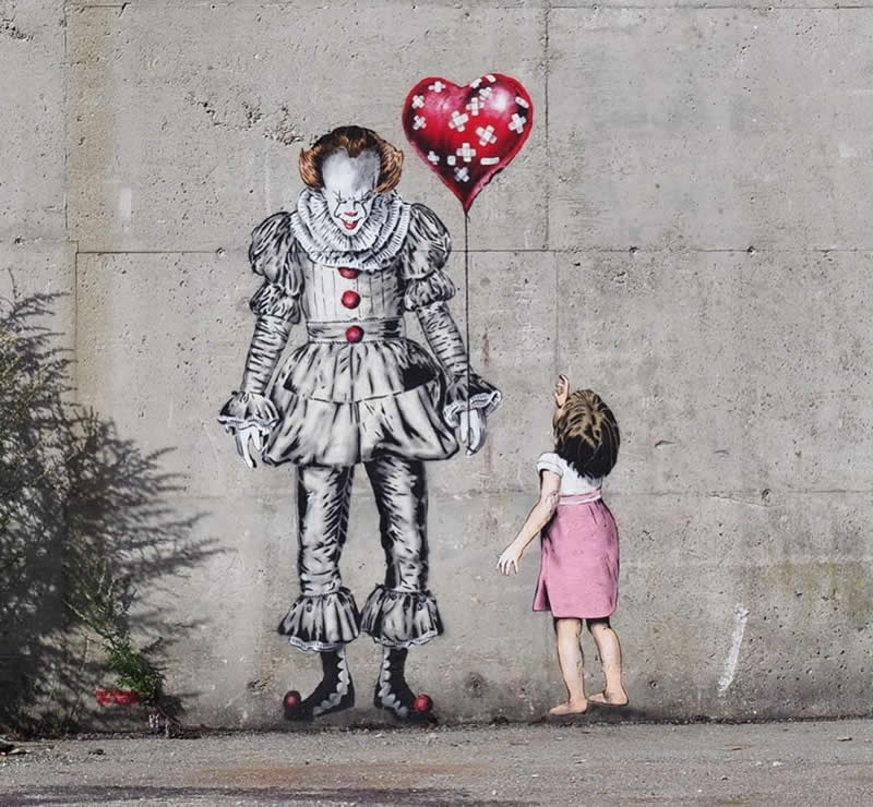 Minimalist Street Artworks by JPS That Bring Humor to City Walls