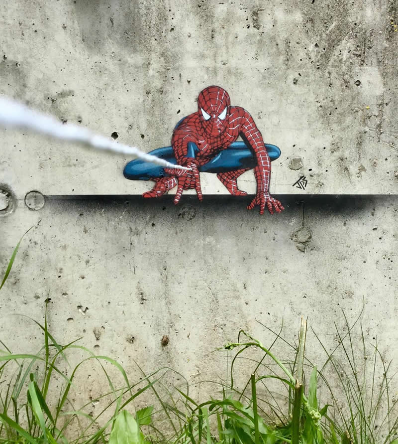 Minimalist Street Artworks by JPS That Bring Humor to City Walls