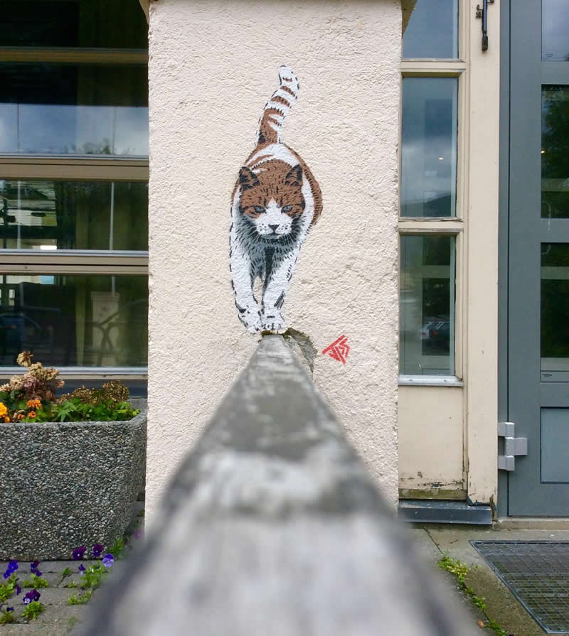Minimalist Street Artworks by JPS That Bring Humor to City Walls