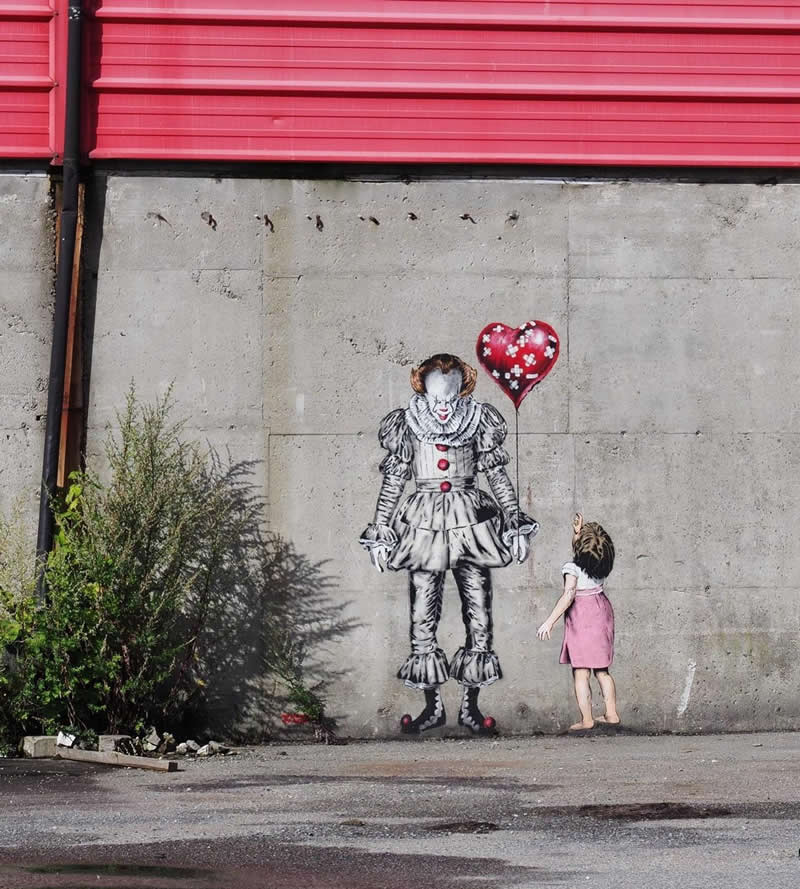 Minimalist Street Artworks by JPS That Bring Humor to City Walls