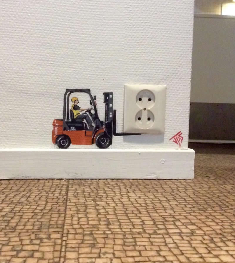 Minimalist Street Artworks by JPS That Bring Humor to City Walls