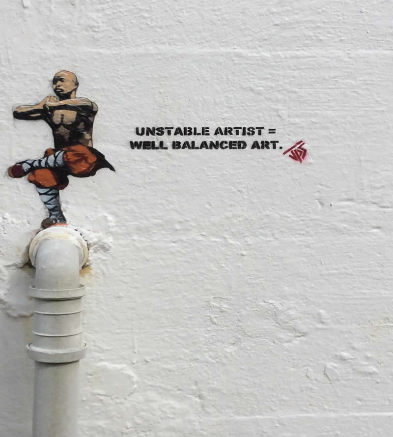 Minimalist Street Artworks by JPS That Bring Humor to City Walls