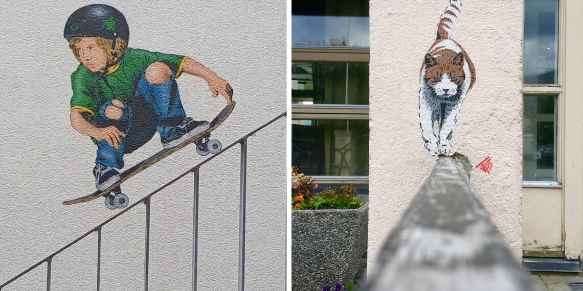 Minimalist Street Artworks by JPS That Bring Humor to City Walls