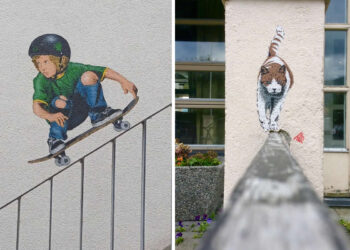 Minimalist Street Artworks by JPS That Bring Humor to City Walls