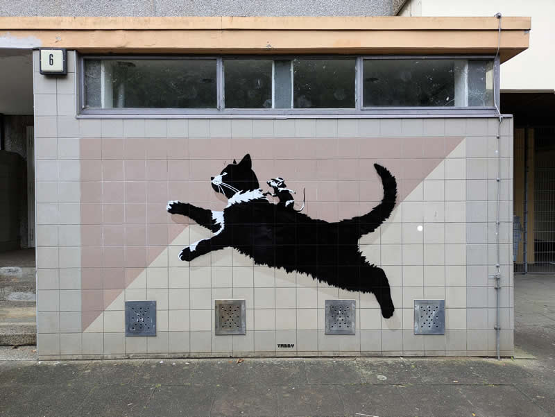 Cowboy Cat - Street Artworks by Tabby
