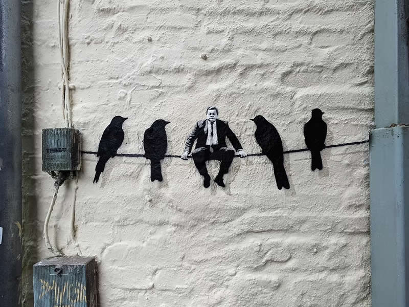 Wired for Business - Street Artworks by Tabby