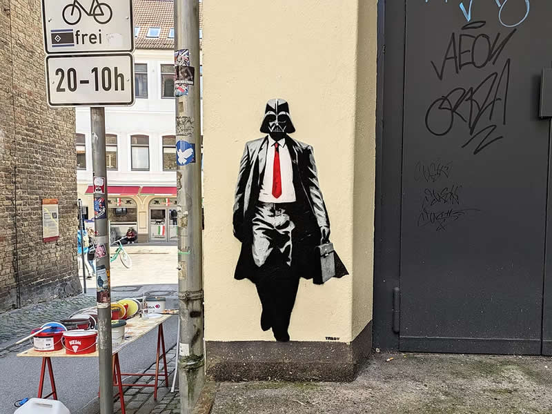 Business Invader - Sith In The City - Street Artworks by Tabby