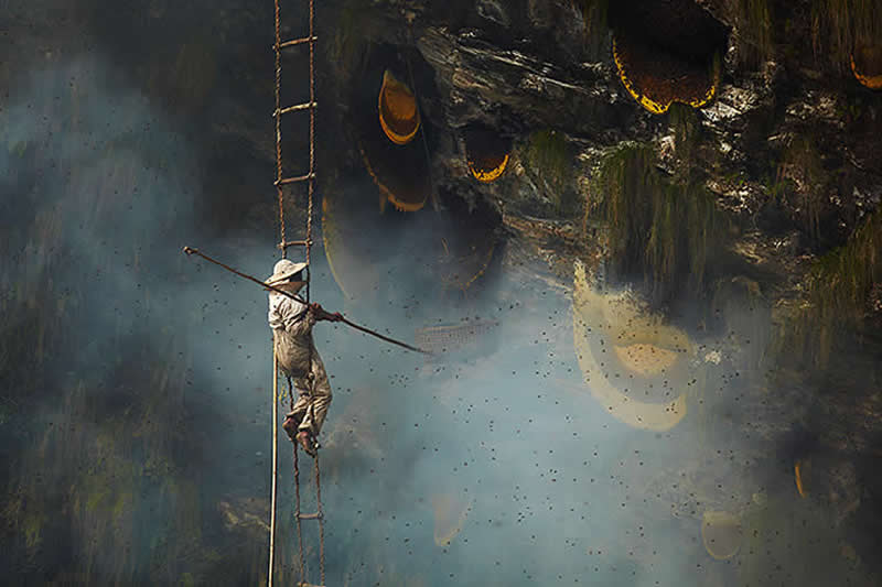 Traditional Honey Hunters in Central Nepal by Andrew Newey