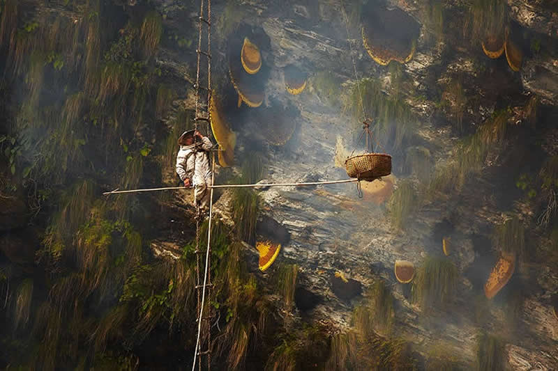 Traditional Honey Hunters in Central Nepal by Andrew Newey