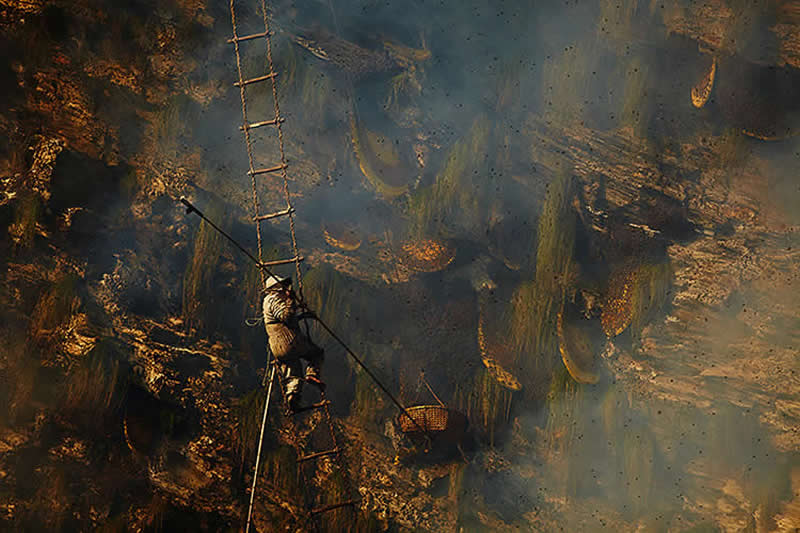 Traditional Honey Hunters in Central Nepal by Andrew Newey