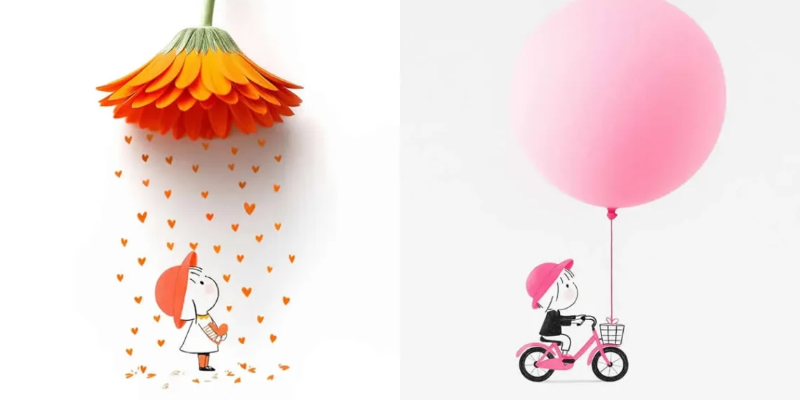 30 Cute Illustrations by Jesuso Ortiz That Cleverly Blend Real-Life Objects with Drawings 31 Cute whimsical illustrations by Jesuso Ortiz