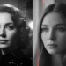 Two black and white AI-generated female portraits: a vintage Hollywood-style glamour shot and a modern minimalist close-up