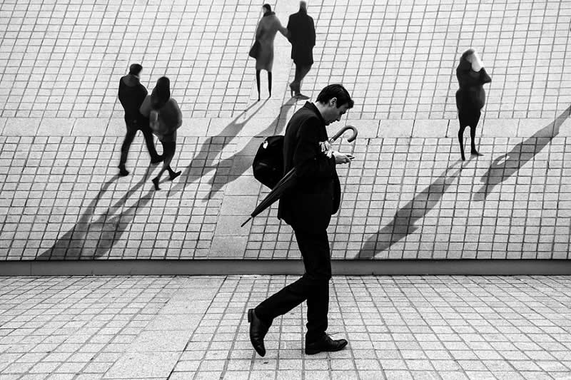 Illusions - Black and White Street Photography Timing and Composition