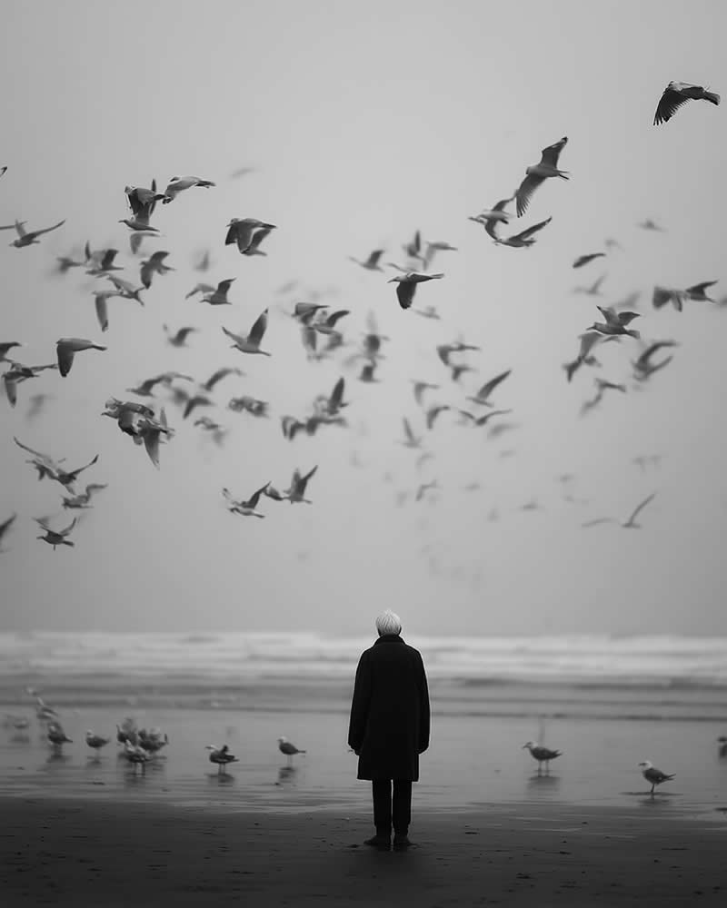 Observe - Black and White Street Photography Timing and Composition