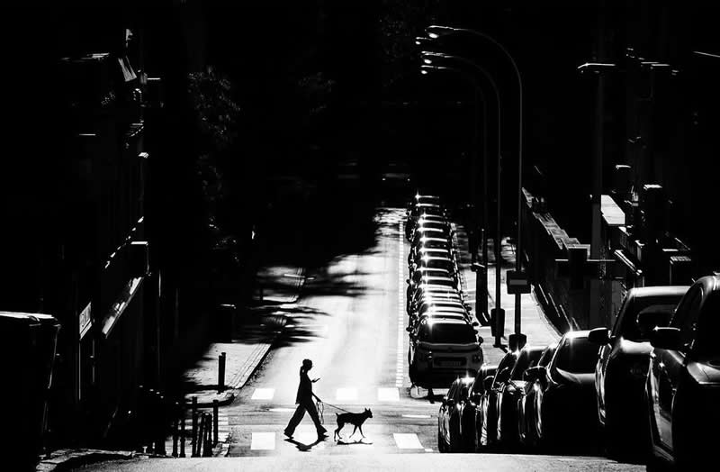 Walk - Black and White Street Photography Timing and Composition