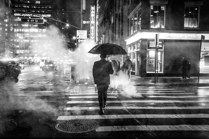 Mystery - Black and White Street Photography Timing and Composition