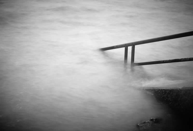 Humans & Nature - Gold: Stairway into Fog by Alan Lemire - Black and White Photography of Nature One Exposure Awards
