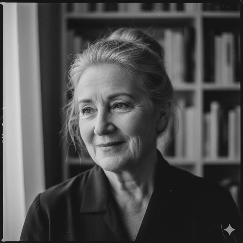 Sophisticated Older Woman - Google Gemini AI Prompts to Create Stunning Black and White Fine Art Portraits