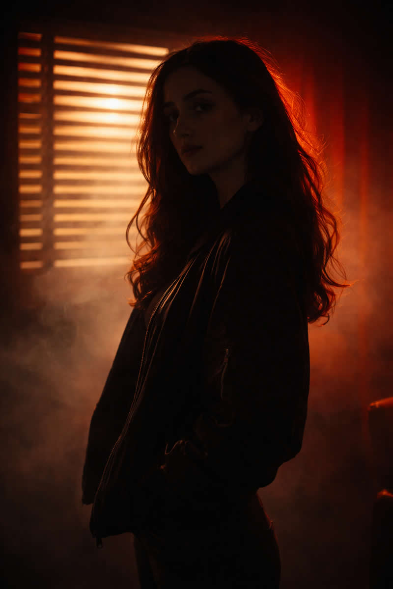 Neo-noir Cinematic Portrait of a Female - Cinematic Google Gemini AI Prompts for Stunning Female Model Portraits