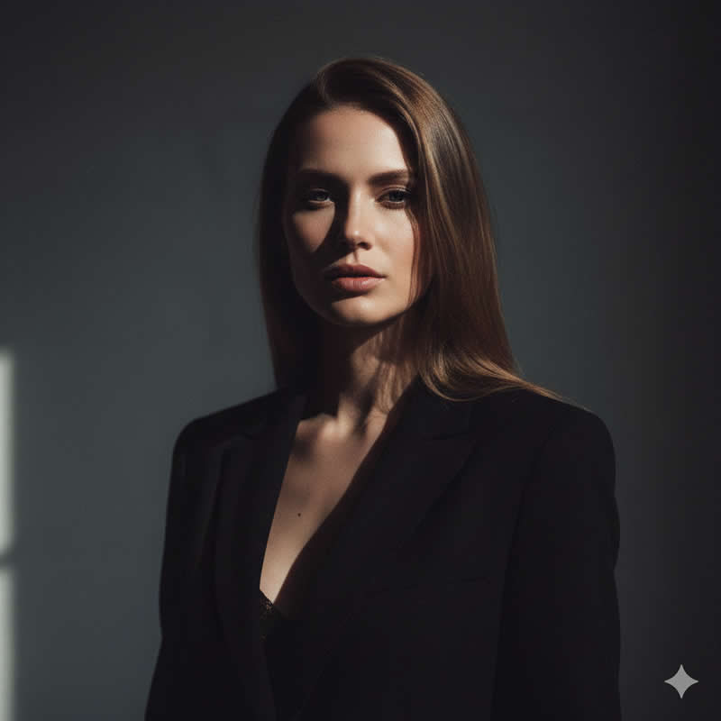 The Studio Noir - Google Gemini AI Prompts to Create Glamorous Female Model Portraits