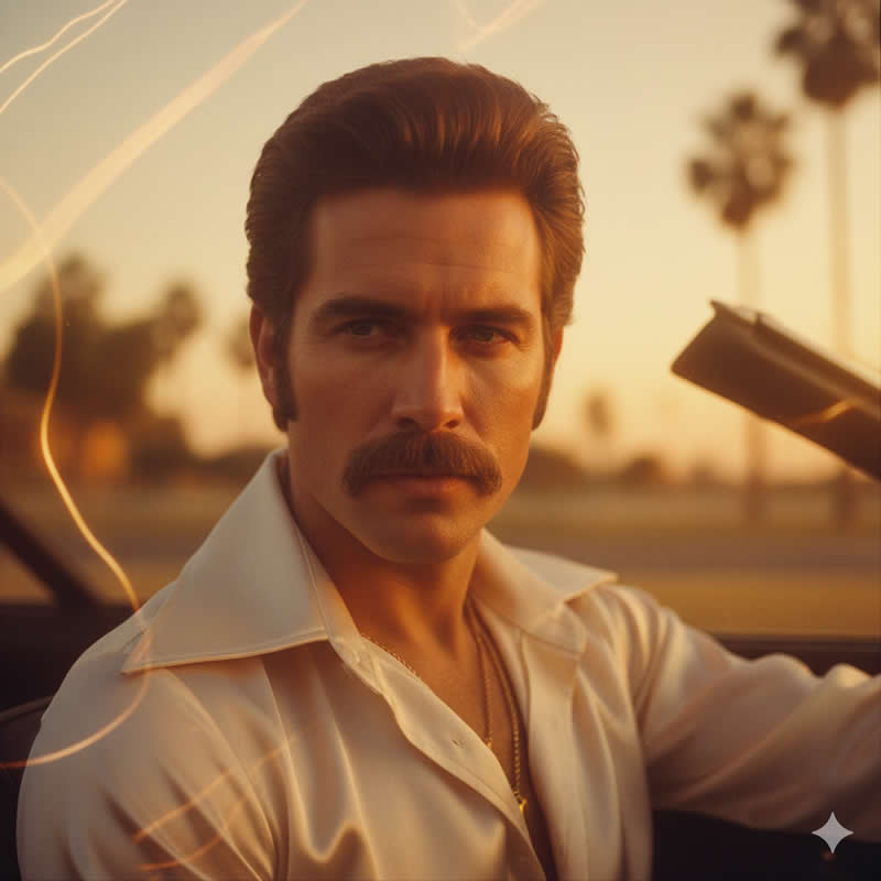 70s Golden Hour Soul - Google Gemini AI Prompts to Create Hollywood-Style Cinematic Portraits