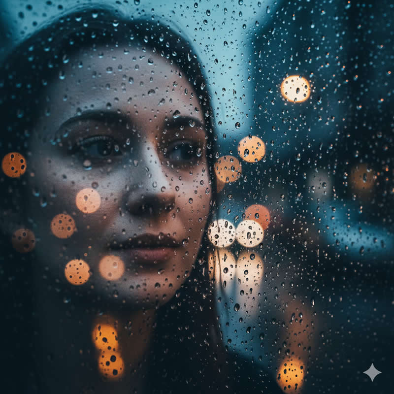 The Rainy Cafe Encounter - Google Gemini AI Prompts to Create Hollywood-Style Cinematic Portraits