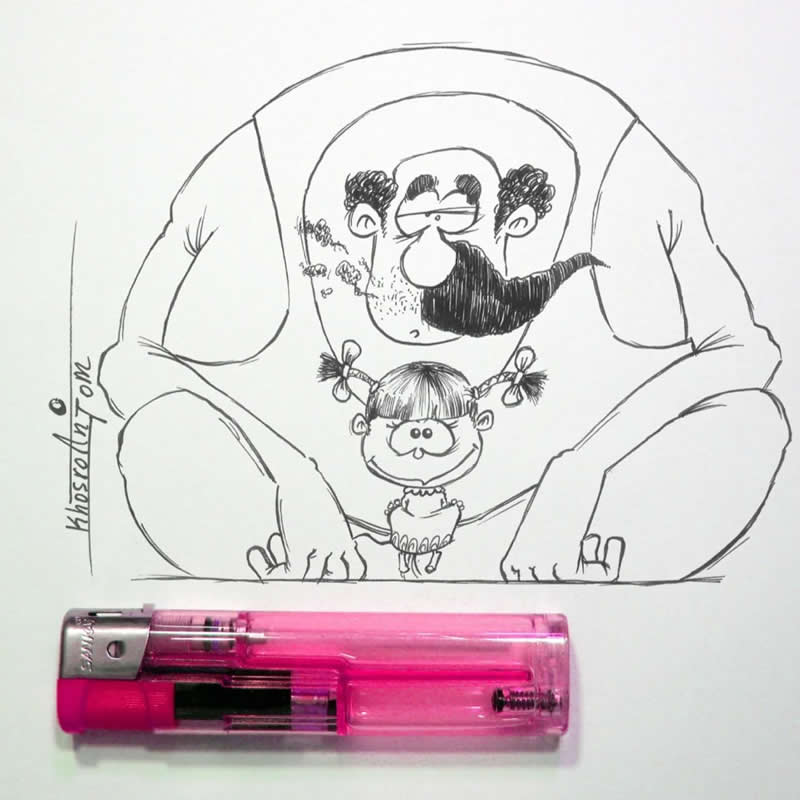 Hilarious Illustrations That Show How Majid Khosroanjom Transforms Real Objects Into Laughs