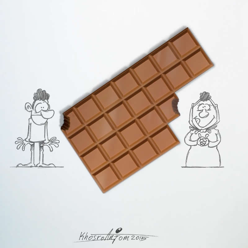 Hilarious Illustrations That Show How Majid Khosroanjom Transforms Real Objects Into Laughs