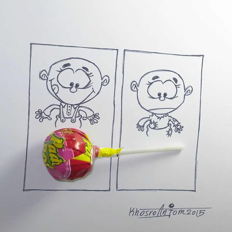 Hilarious Illustrations That Show How Majid Khosroanjom Transforms Real Objects Into Laughs