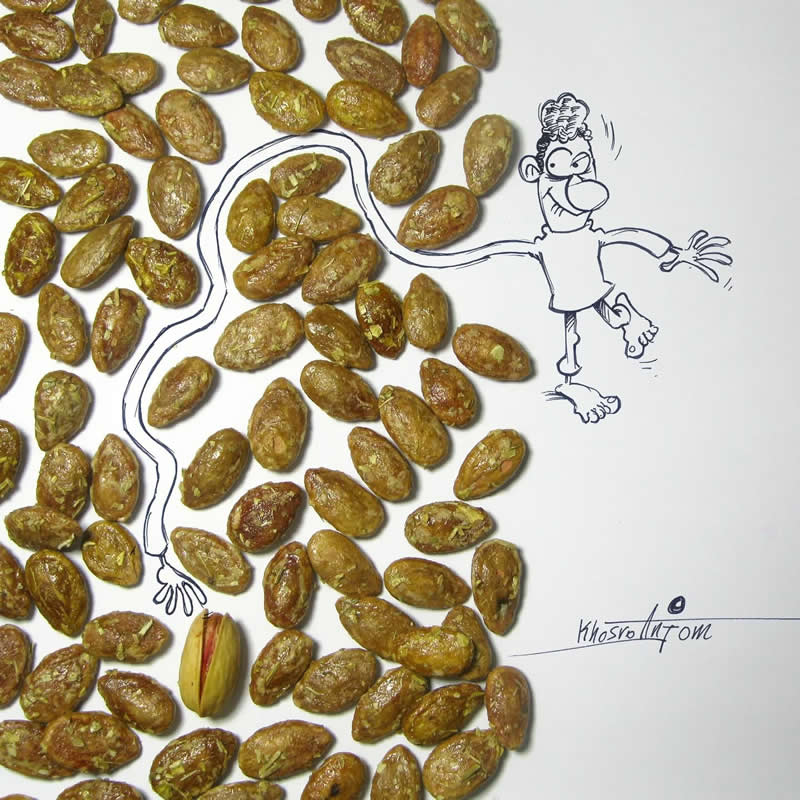 Hilarious Illustrations That Show How Majid Khosroanjom Transforms Real Objects Into Laughs