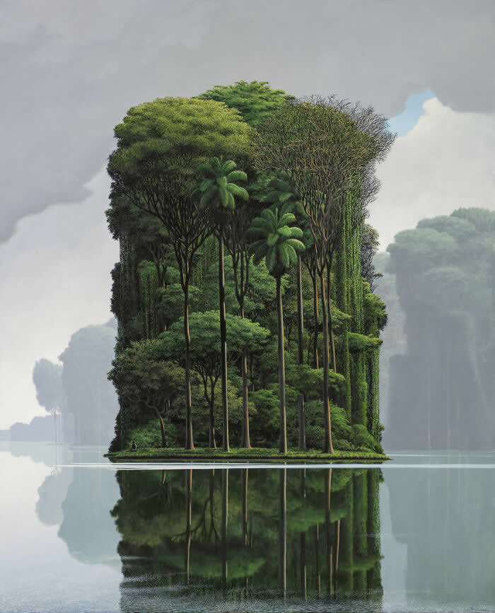 Inner love - 2020, acrylic on linen - Landscape Paintings by Tomas Sanchez