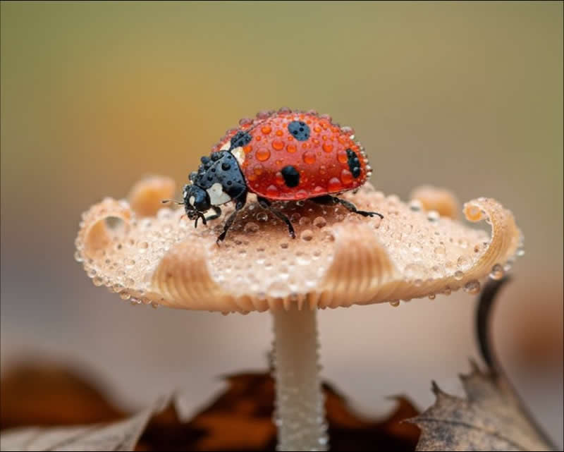 Macro Photography Of Lady Bugs by Maria Isaeva