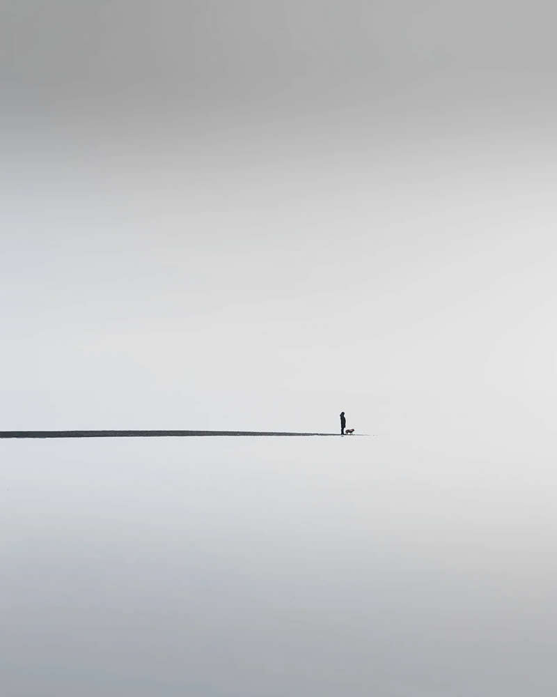 Dog Walk by Mark Richards - Minimalist Photography Awards 2025 Fine Art Winners