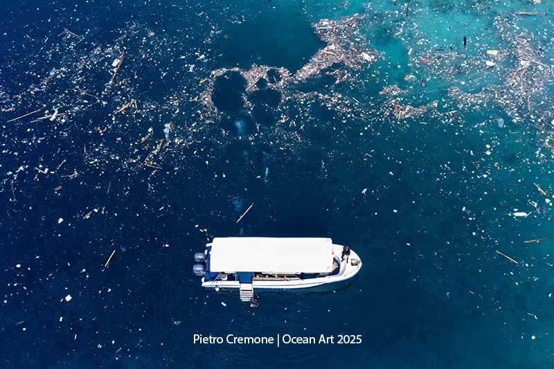 Underwater Conservation - 3rd Place: Garbage Diving by Pietro Cremone - Location: Indonesia, Sulawesi, Lembeh Strait - Ocean Art Contest 2025 Winners