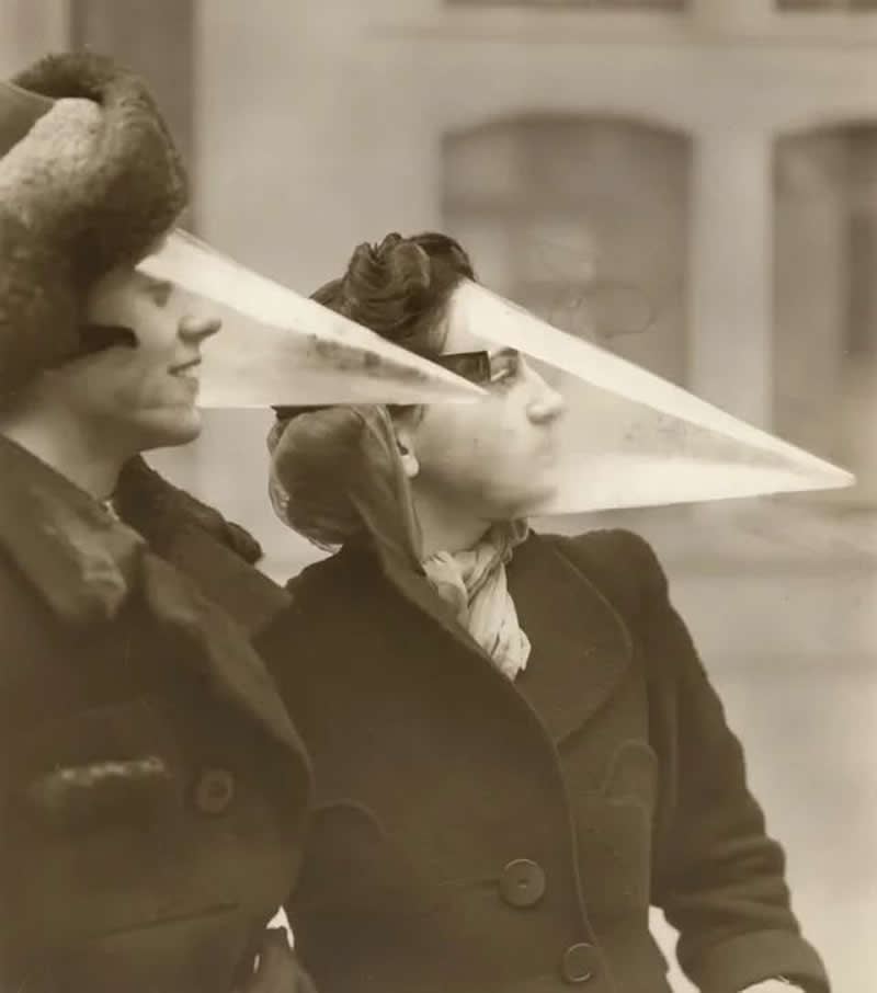 25 Powerful Historical Photos That Bring Forgotten Stories Back to Life 50 A Canadian invention from 1939, this plastic contraption offered protection for the face in snowstorms. - Powerful Historical Photos