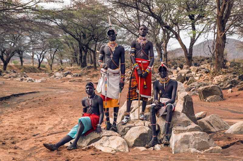Portraits of Samburu Warriors of Kenya by Dirk Rees