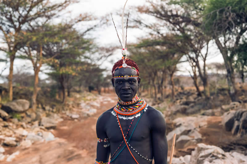 Portraits of Samburu Warriors of Kenya by Dirk Rees