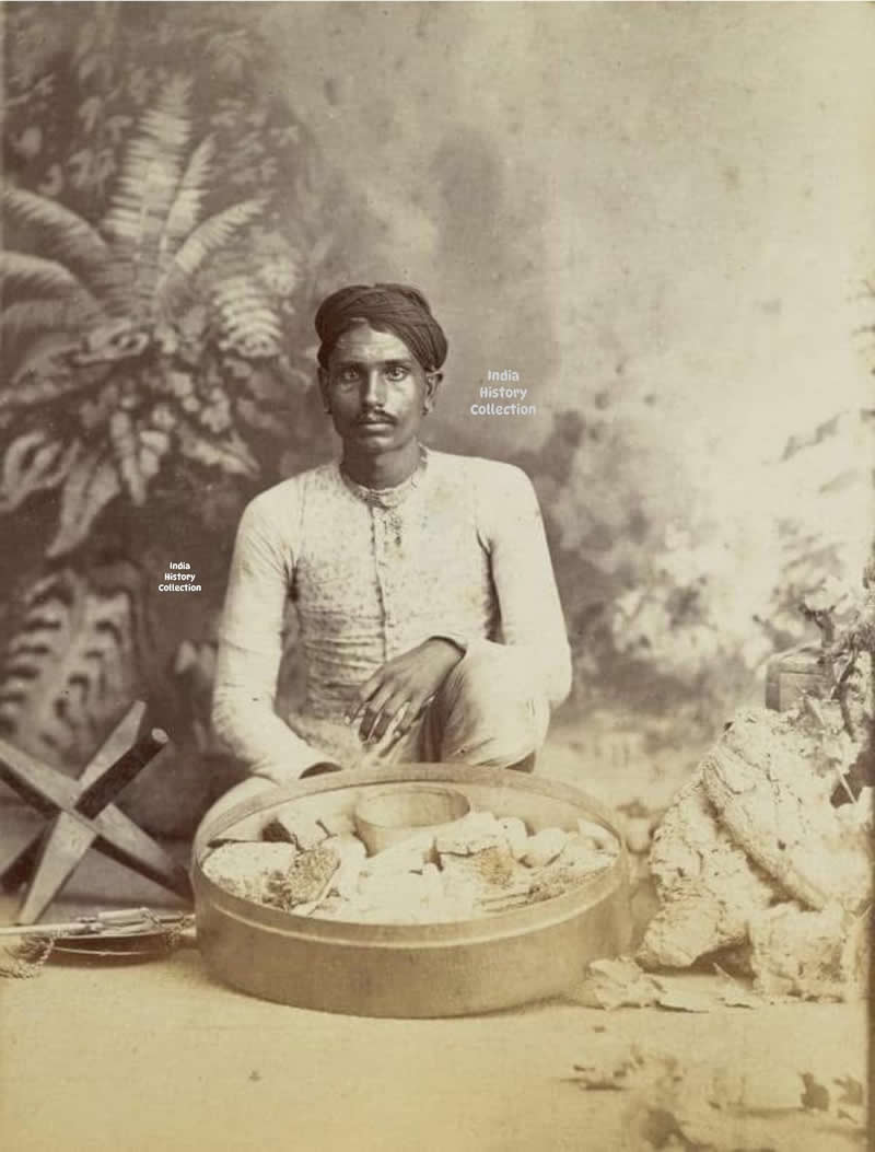Mithai-wallah (Sweet seller) — Bombay, 1890s - Rare Historical Vintage Indian Photos