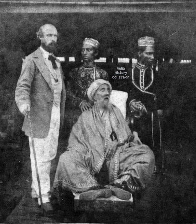 The last Mughal Emperor, Bahadur Shah Zafar (1775-1862) - Rare Historical Vintage Indian Photos