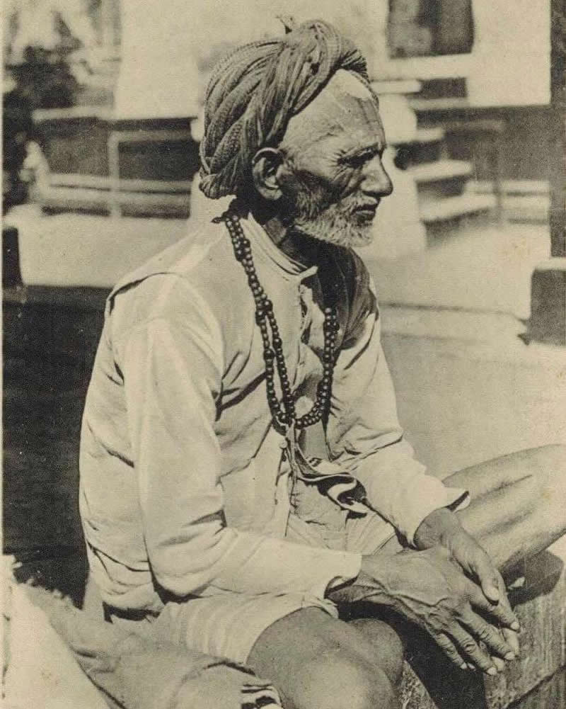 An Ascetic, Calcutta, India— 1920's - Rare Historical Vintage Indian Photos